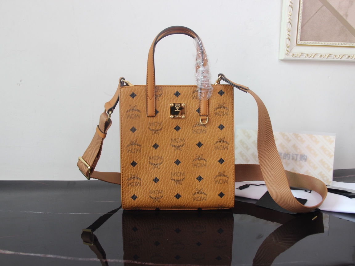 Mcm mini tote bag best sale